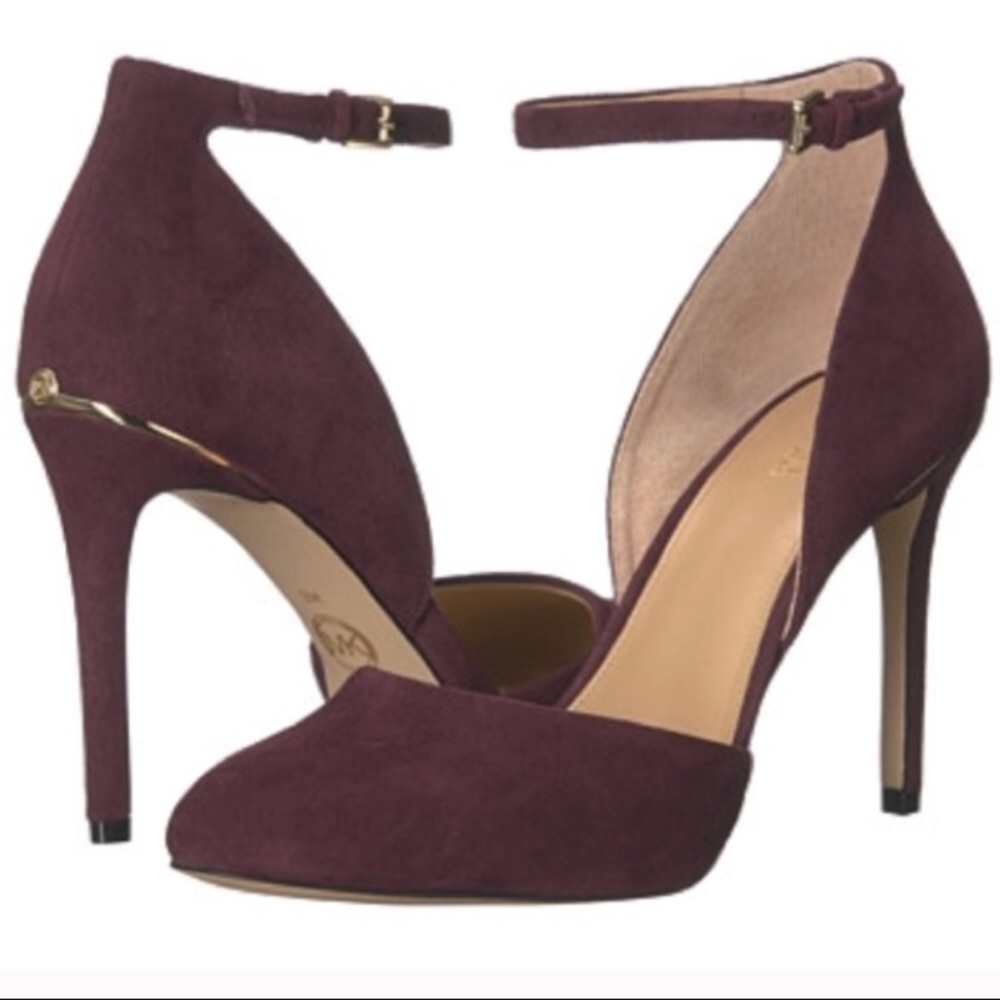 Michael Kors Plum Suede Georgia Pumps